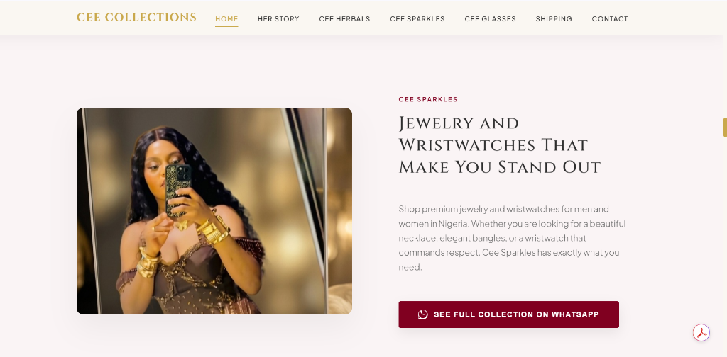 Cee Collections Sparkles Collection Showcase