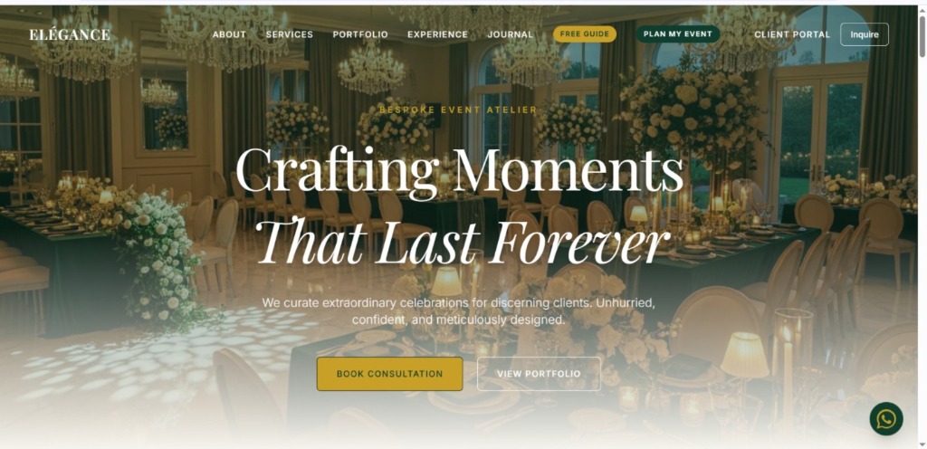Elegance Events Luxury Event Atelier Hero Banner