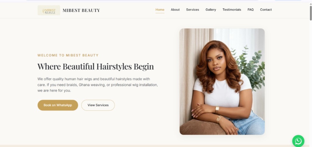 Mibest Beauty Hair Stylist Salon Home Page
